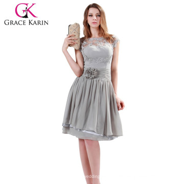 Grace Karin Grau Mutter der Braut Kleider Mit Cap Sleeve CL6098